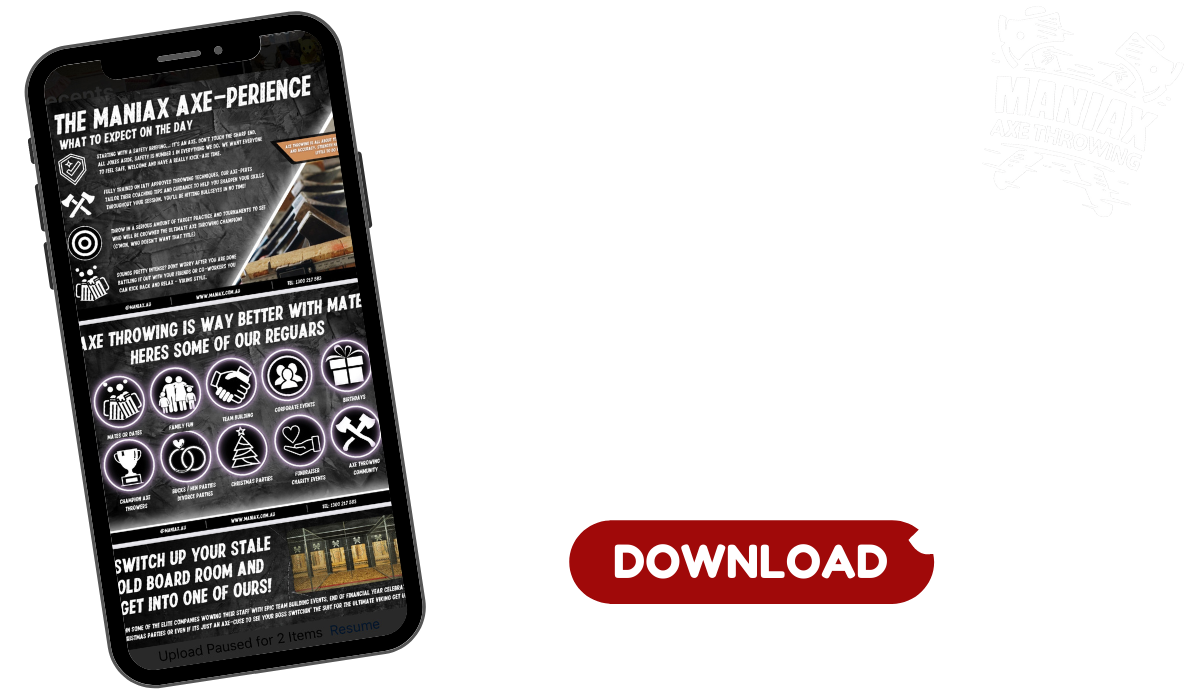 Maniax Corporate Info Pack Button